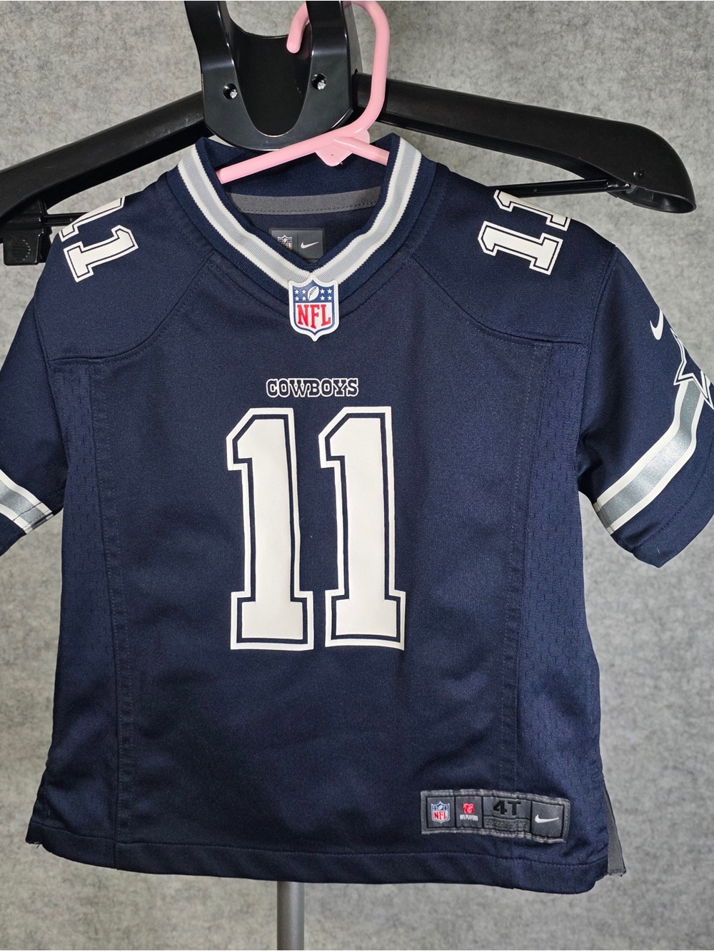 Nike Kids Dallas Cowboys #11 Sawyer Navy and White Jersey Size 4T
